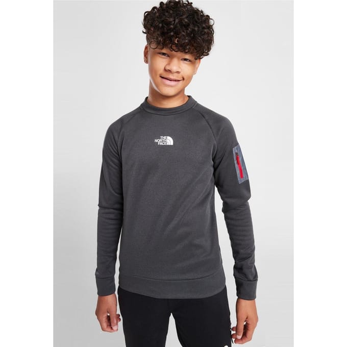 The North Face Mittellegi Junior Jongens Crew Sweatshirt in Donkergrijs