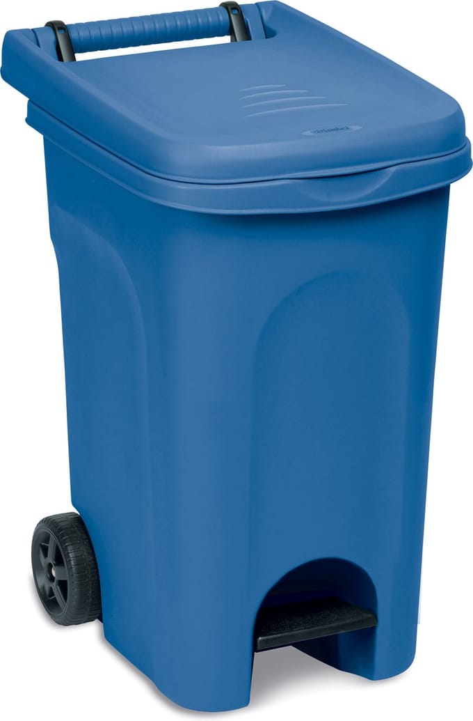 Container 'Urban' - 60 liter - Kliko - Pedaalemmer - Rolcontainer - Met wielen - Blauw