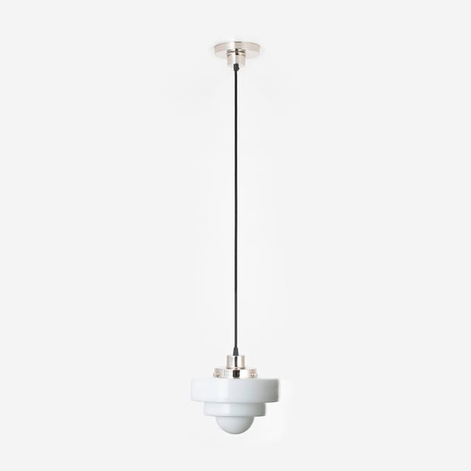 Hanglamp aan snoer Lorm 20's Nikkel - Art Deco Trade