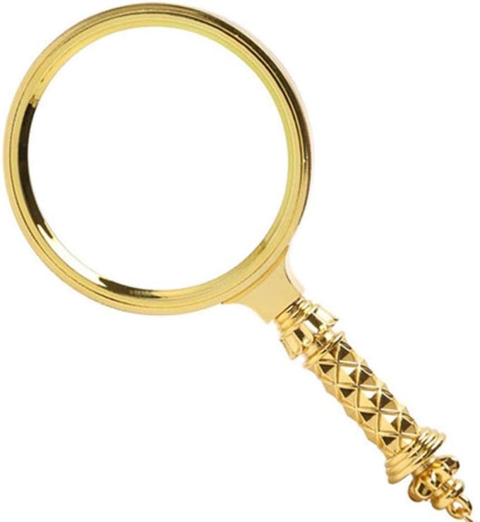Vergrootglas Handheld - Loep Vergrootglas - Lezen Krant - Metalen Handvat - 80 mm Lensdiameter - null
