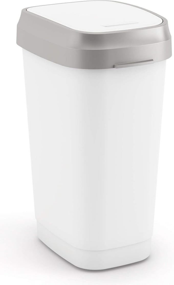 Dubbele Afvalemmer 25 Liter met Hendel en Zwaaideksel