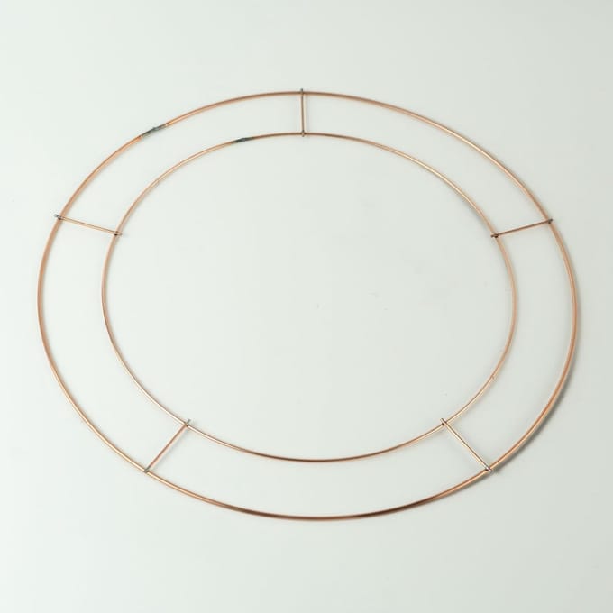 Krans Ring Frames - Decoratie Basis - DIY Kransen Maken - Plat Metaal Ontwerp - 30 cm Diameter - Koper