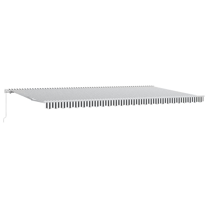vidaXL - Luifel - handmatig - uittrekbaar - 500x300 - cm - antraciet - en - wit