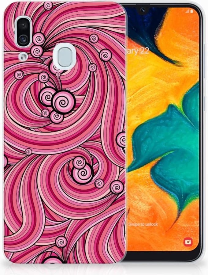 Samsung Galaxy A30 Hoesje maken Swirl Pink