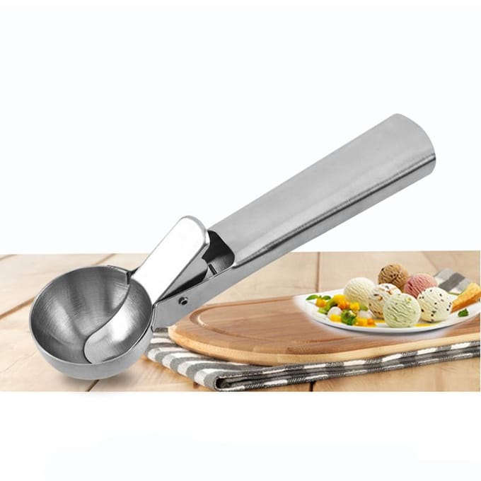 Ijs Scoops Stacks Rvs Ijs Graver Non-stick Fruit Ice Ball Maker Watermeloen Ijs Lepel tool gray
