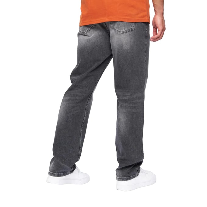Duck and Cover Heren Rushawn Relaxed Fit Jeans (Zwart)