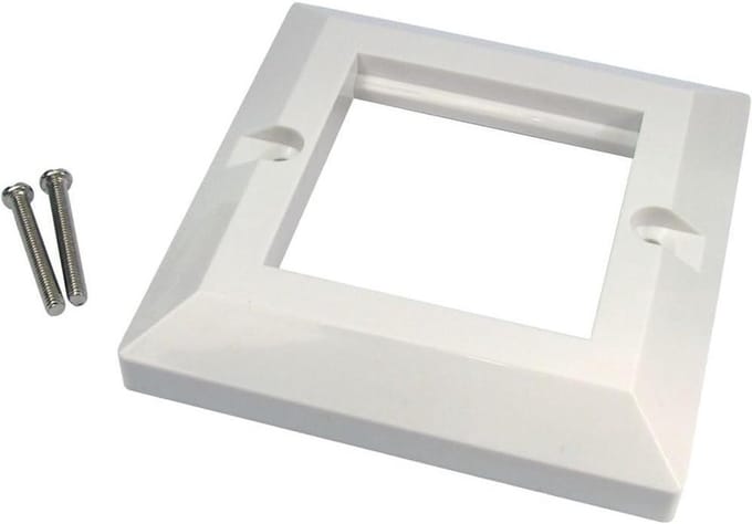Wandplaat Frame - Modulaire Plaat - Netwerk Installatie - Aanpasbaar met Modules - 85x85x15mm - Wit