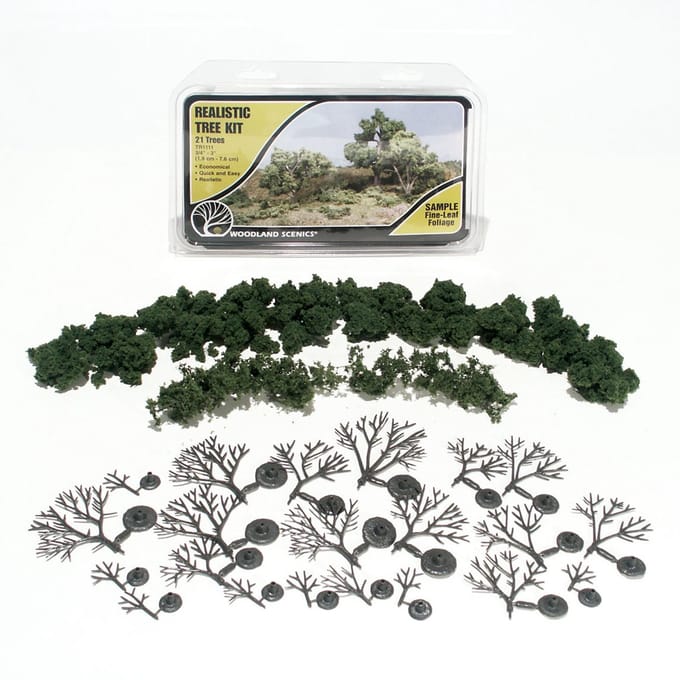 Woodland Scenics TR1111 Realistic Tree Set – Realistische Modelbomen voor Modelspoor & Diorama