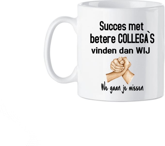 Koffie beker Collega - thee mok afscheid - succes