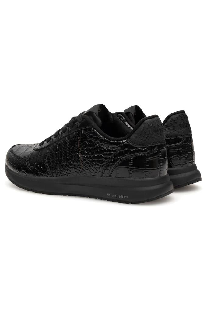 Woden Nora Natural Soft Croco Black Taglia: 38 | Sneakers Outlet | Donna | Nero