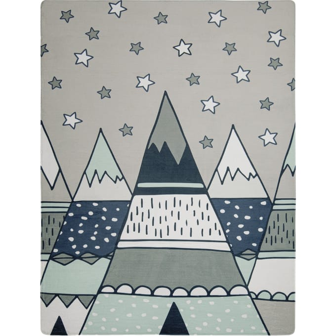 Kindertapijt wasbaar Chiko grijs  80x150 cm