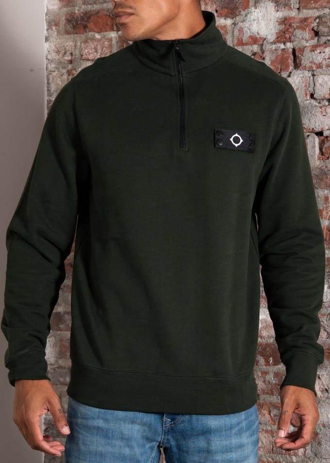 MA.Strum Neo quarter zip sweat - oil slick