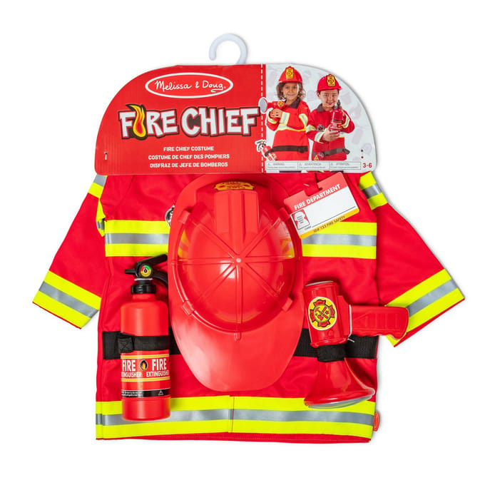 Melissa & Doug – Verkleedset brandweer – Inclusief megafoon met geluid
