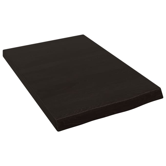 vidaXL - Wastafelblad - 40x60x(2-4) - cm - behandeld - massief - hout - donkerbruin