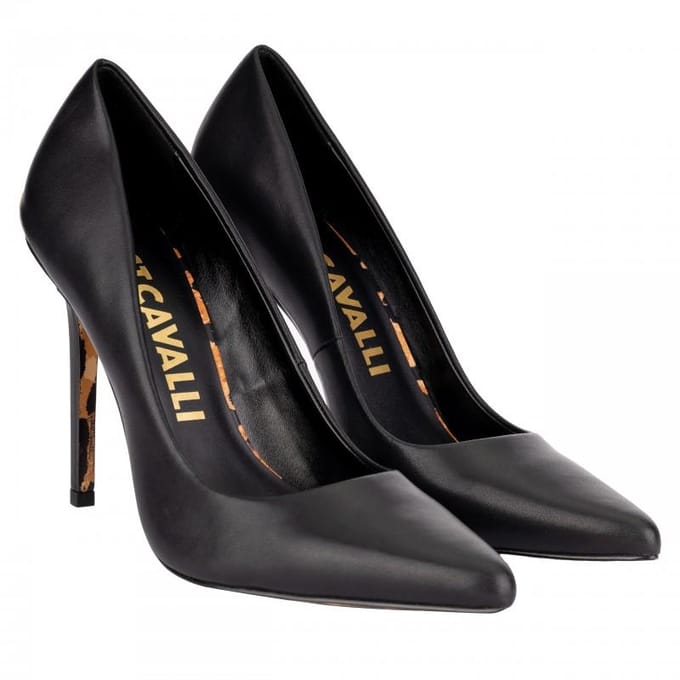 Escarpins à talon haut de luxe Just Cavalli pour femme - Taille: 41 black