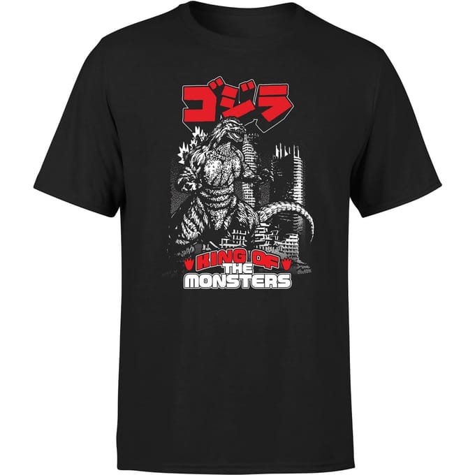 Godzilla Kanji Poster Unisex T-Shirt - Black - L