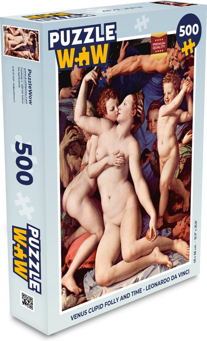 Puzzel Venus cupid folly and time - Leonardo da Vinci - Legpuzzel - Puzzel 500 stukjes