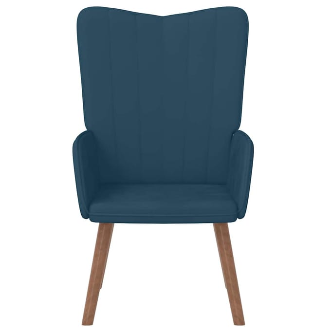 vidaXL - Relaxstoel - fluweel - blauw