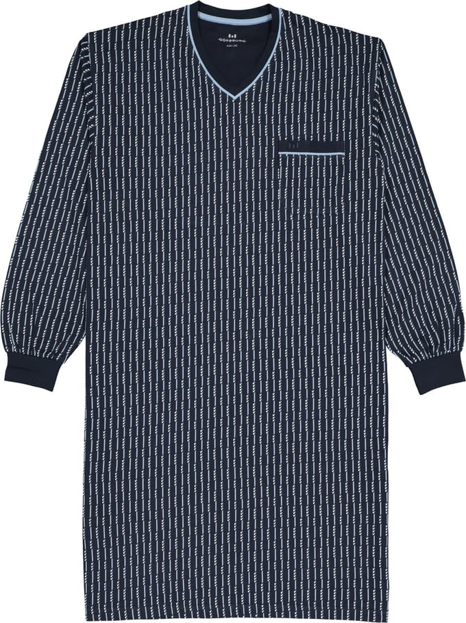 Gotzburg heren nachthemd L/M Queens-452010 - 48 - Blauw