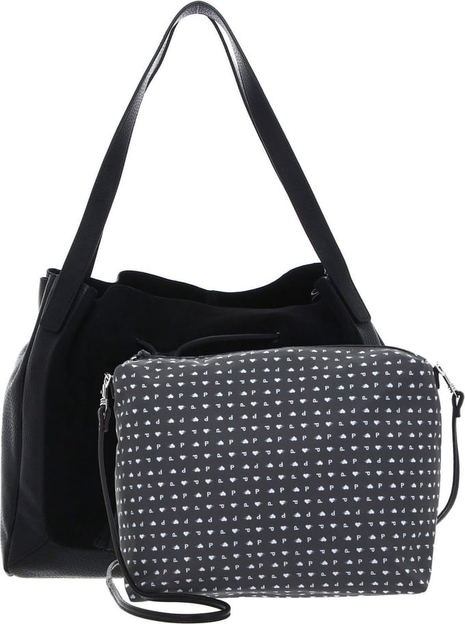 PICARD Leren Schoudertas Journey Bucket Bag Black Zwart