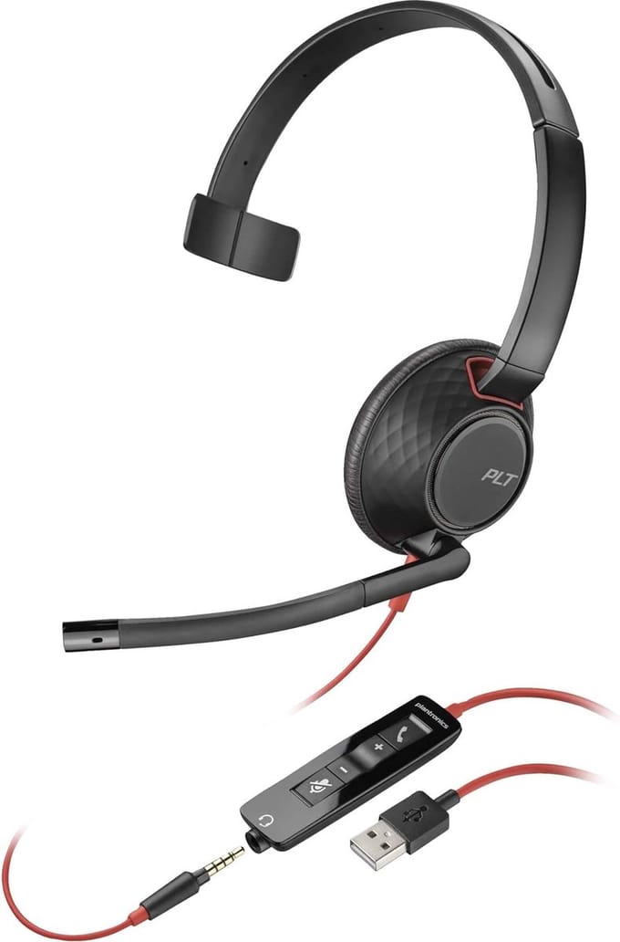 Stereo Headset met Microfoon voor PC en Mobiel USB-A en 3.5mm Aansluiting