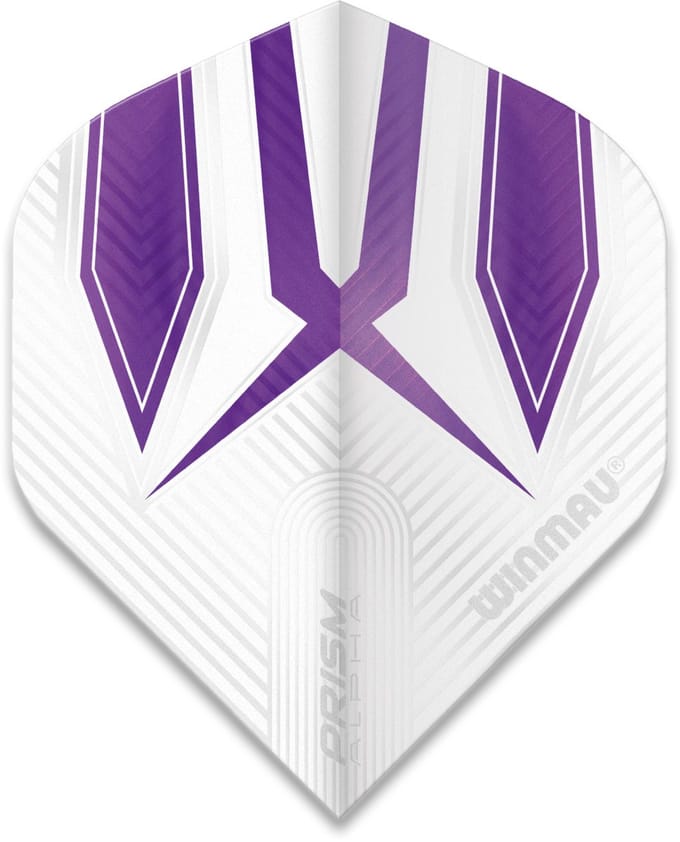 Winmau Prism Alpha Extra Thick White & Purple - Dart Flights