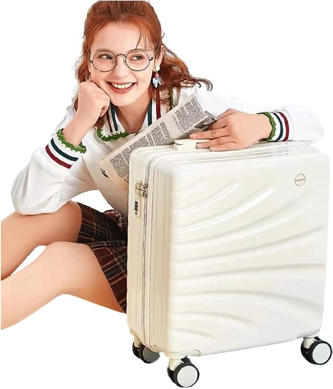 Reiskoffer - Bagage - Reizen - Combinatieslot - 18 inch - Wit