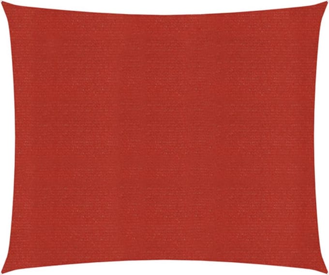 vidaXL - Zonnezeil - 160 - g/m² - 3,6x3,6 - m - HDPE - rood