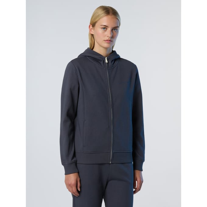 North Sails Hoodie met rits Met ton-sur-ton logo