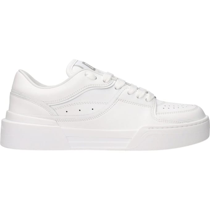 Dolce & Gabbana Witte Leren Lage Sneakers