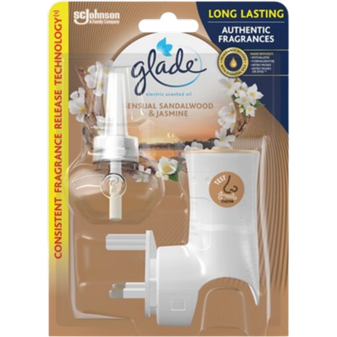 Glade Elektrische Geurolie Houder & Navulling Sandelhout & Jasmijn – 20 ml