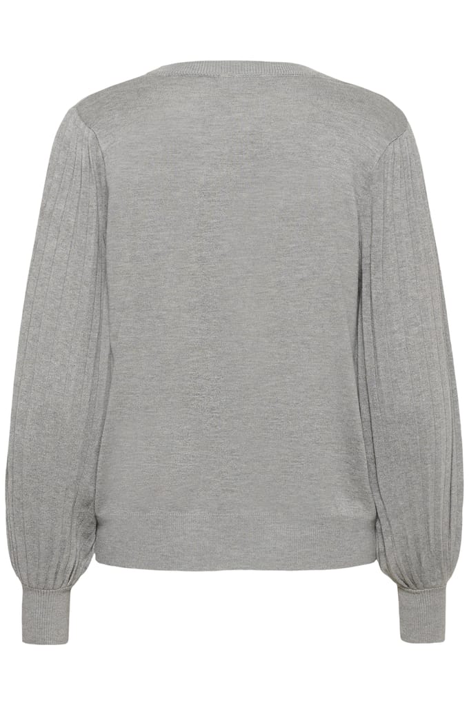 Kaffe KAlone Knit Pullover Dames Trui - Light Grey Melange