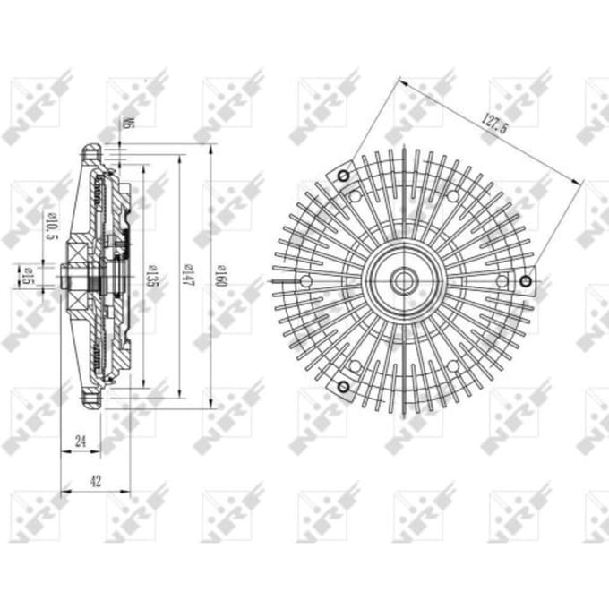 Koppeling, radiatorventilator NRF 49617