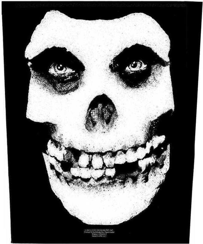 Misfits - Face Skull Rugpatch - Zwart