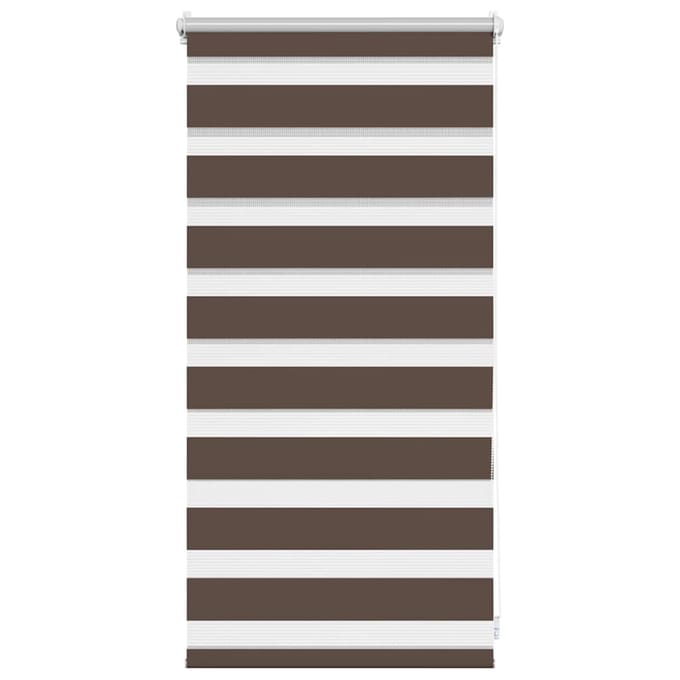 vidaXL - Zebra - rolgordijn - 40,9x100 - cm - stofbreedte - 36,7 - cm - koffiebruin