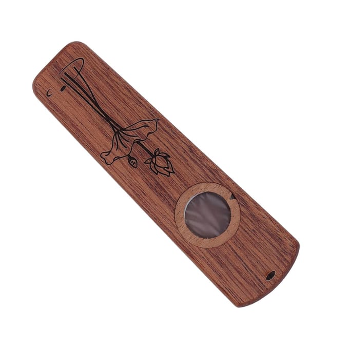 Houten Kazoo Fluit Houten Speel Gitaar Ukulele Begeleiding Mondharmonica Membraan Blaasinstrument Ebbenhout brown