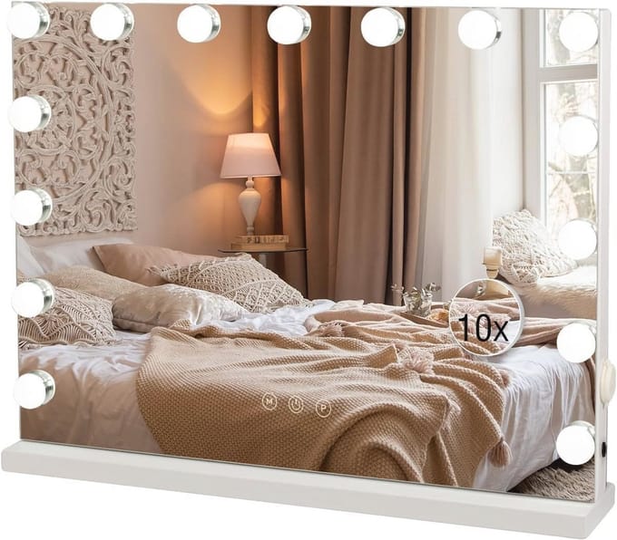 Hollywood Make-upspiegel met LED Verlichting en Vergroting