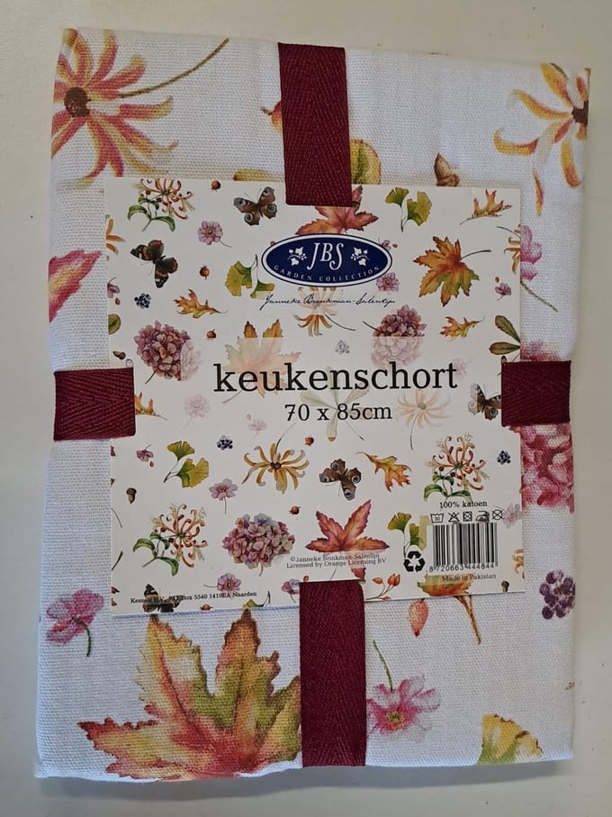 Keukenschort Janneke Brinkman Herfstbloem/blad