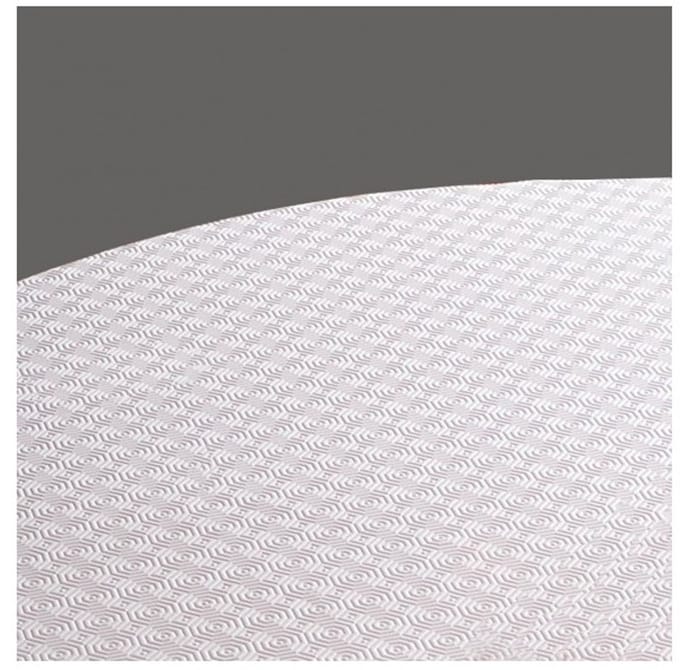Bulgomme Dikke Tafelbeschermer - Rond Tafelkleed 135 cm - Wit