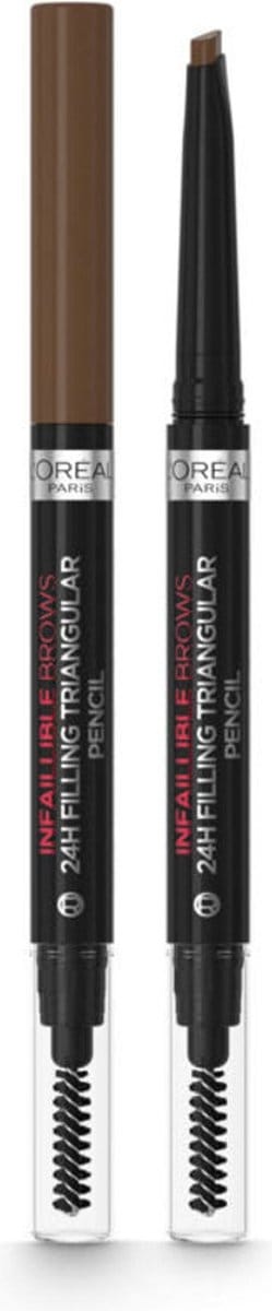 L'Oréal 24H Brow Filling Triangular Pencil 5.0 Light Brunette - 3 x 1 ml - Voordeelverpakking