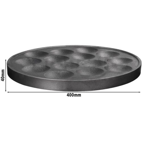 GGM Gastro Plaat voor gas crêpes-apparaat CGOM5 - 14 pannetjes - Ø 400 mm