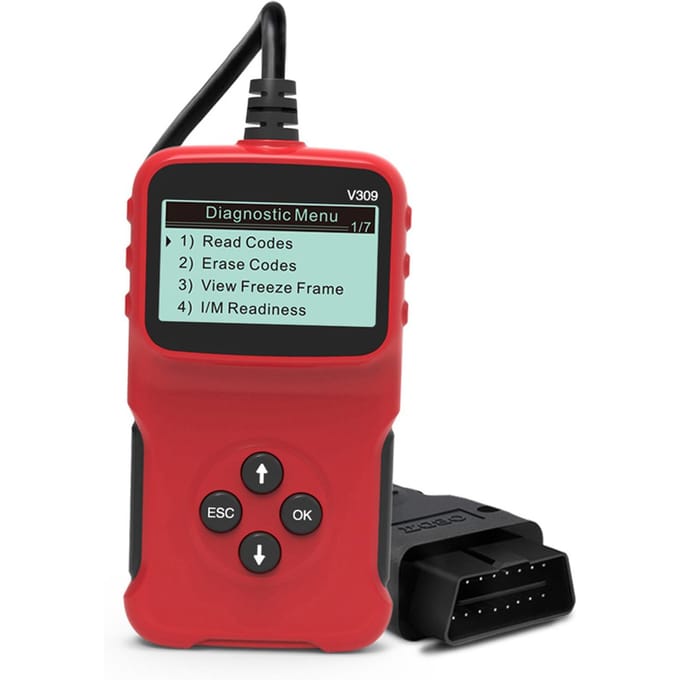 Universele OBDII Diagnostische Tool Scanner Codelezer Auto Code Scan voor Alle 1996 en Nieuwere OBDII rood