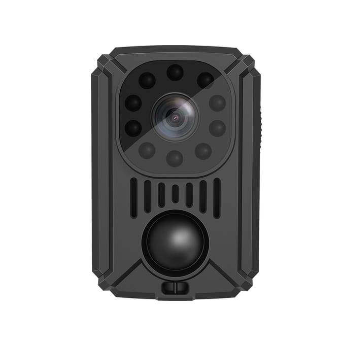 1080P HD op het lichaam gemonteerde camera Draagbare videorecorder met automatisch nachtzicht Grote batterijcapaciteit zwart