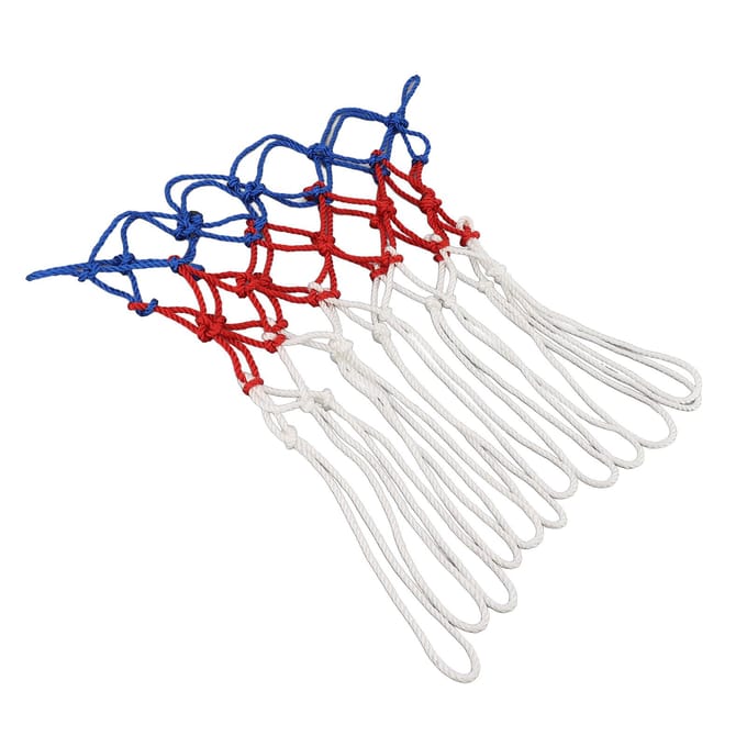 Basketbalnet Professioneel Basketbalnet Vervanging Polyester Alle Weersomstandigheden Anti-Klit Basketbal white