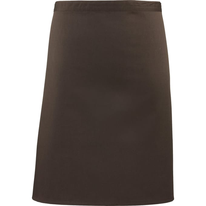 Premier Dames/Dames Mid-Length Apron (Pakket van 2) (Bruin)