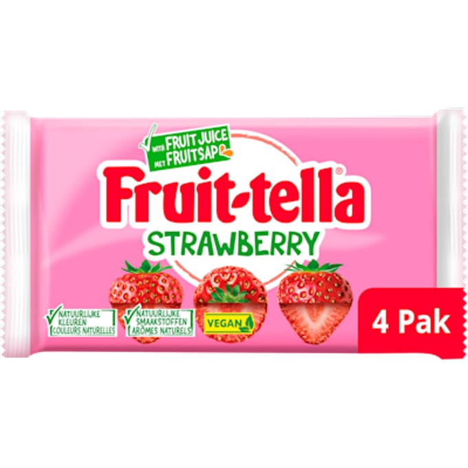 Aardbei vegan 4-pack