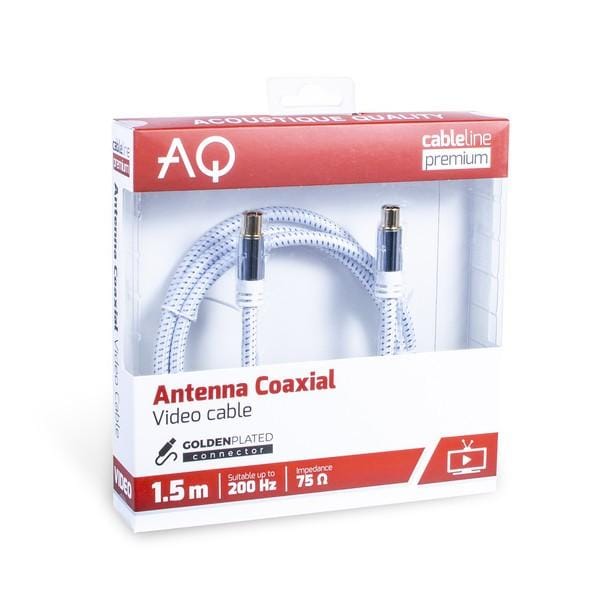 Coaxiale antennekabel - antenne (mannelijk) - antenne (vrouwelijk) lengte: 3,0m AQ Premium , Acoustique Quality wit