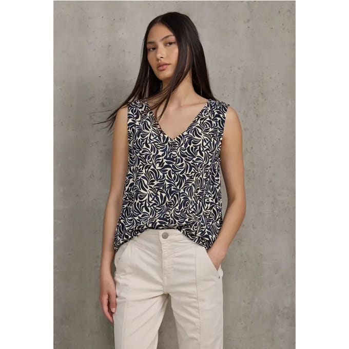 Gedessineerde blouse top