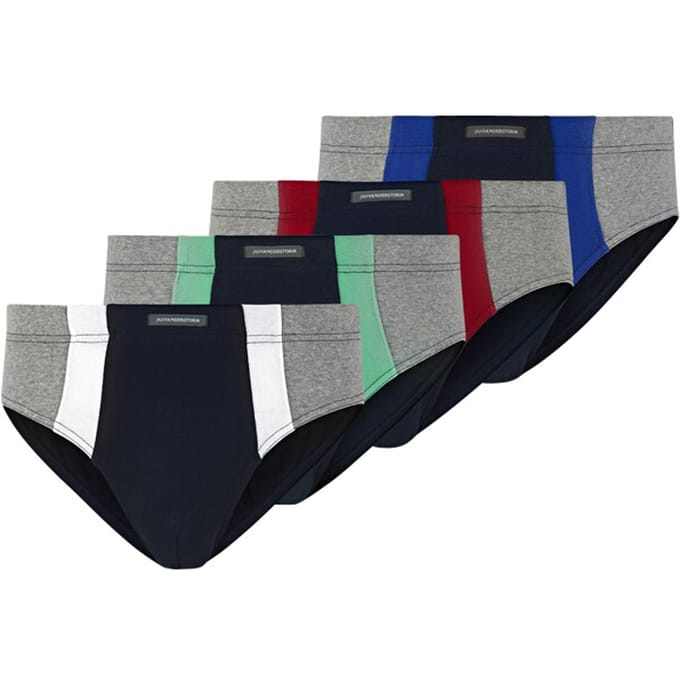 Jan Vanderstorm herren Set Van 4 Sportslips - 14 - donkerblauw - Plus Size