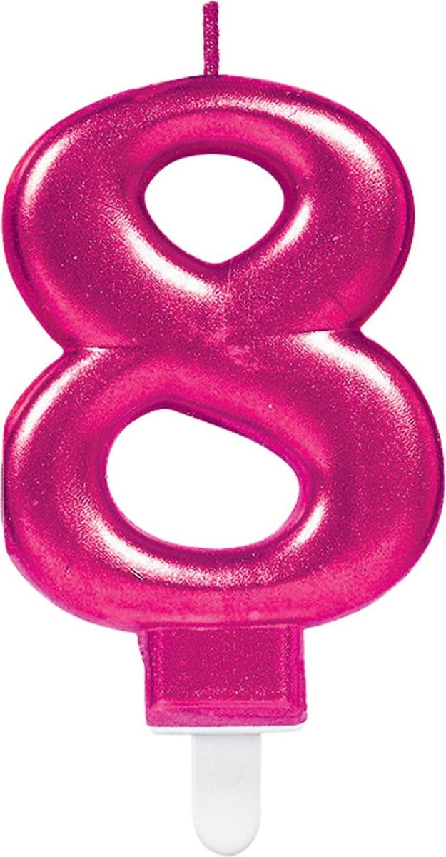 Amscan by Riethmuller - Riethmüller - Verjaardagskaars 8 Sparkling Celebrations Pink